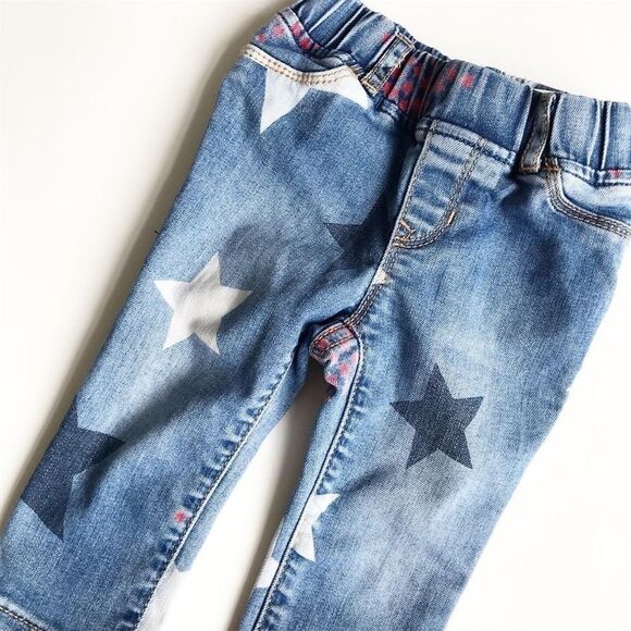 Babygap star print denim jeggings VGUC 12-18m - Picture 2 of 3